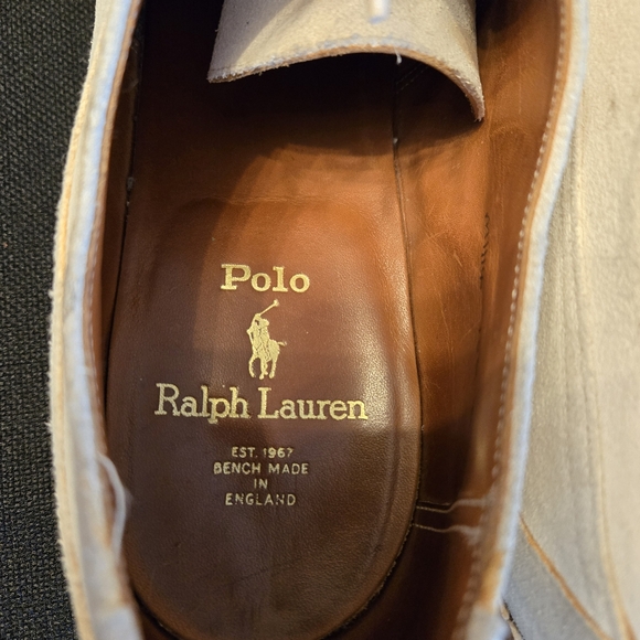 Ralph Lauren Men's White Suede Oxfords - Picture 2 of 13